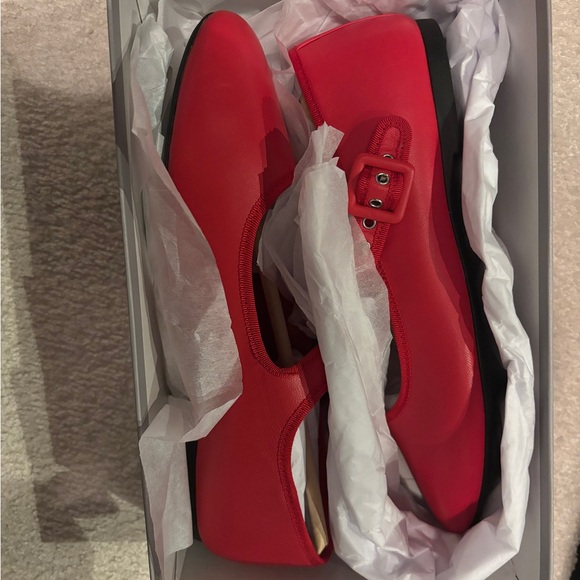 NWT Everlane Day Buckle Mary- Red Mary Jane flats - Picture 4 of 4